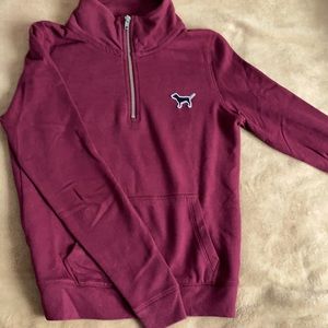 PINK Maroon Quarter Zip